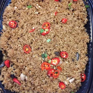 Steamed Flavour Rice with Mushroom and Dried Prawn