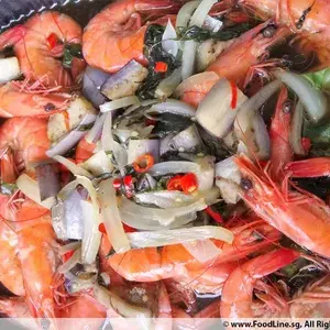 三杯酱炒虾 Taiwanese Style Stir-Fried Prawn