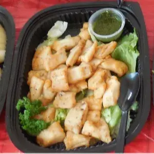 Baked Fish Fillet with Chimichurri Dip
