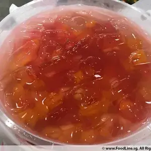 9a. 五彩缤纷 什果蜜桃 Sliced Peach w/Mixed Fruit