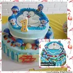 1x Doraemon Party @$175 (Top Layer : Blackforest) (Bottom Layer : Chocolate) (Big Candles : 1) (Small Candles : 1)
