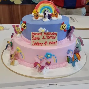 1x Pony Dream Birthday @$162 (Top Layer : Chocolate) (Bottom Layer : Blackforest) (Big Candles : 9) (Small Candles : 5)
