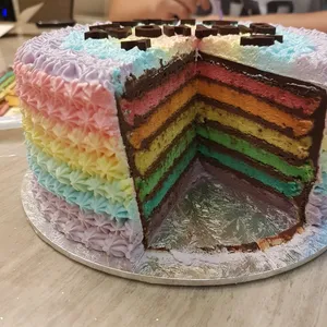 1x Rainbow Cake @$45 (Size: 7 Inches) (Additional Fillings: Chocolate Filling (7 Inch Cake))
