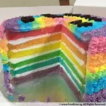 1x Rainbow Cake @$45 (Size: 7 Inches) (Additional Fillings: None)