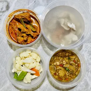 Trial Tingkat - 3 Dishes + 1 soup/ 4 Dishes (5 days)(Lunch)