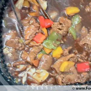 Sautéed Oriental Black Pepper Sliced Beef
