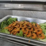 金瓜奶香虾 Stir-Fried Prawn with Pumpkin Cream