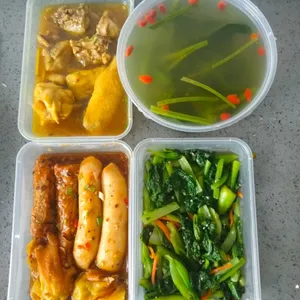 Tingkat - 3 Dishes + 1 soup/ 4 Dishes  (20 days)(Lunch)