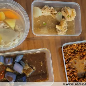 Tingkat - 3 Dishes + 1 soup/ 4 Dishes  (20 days)(Dinner)
