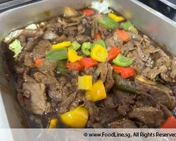 Sautéed Oriental Black Pepper Sliced Beef | Customer Photo | Stamford Catering