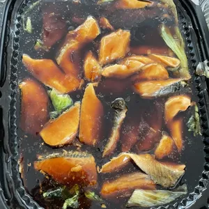 Baked Salmon w Teriyaki Sauce