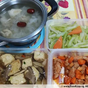 Tingkat - 3 Dishes + 1 soup/ 4 Dishes  (20 days)(Lunch)