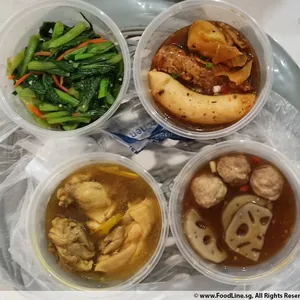 Tingkat - 3 Dishes + 1 soup/ 4 Dishes  (20 days)(Lunch)