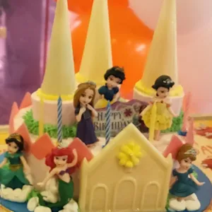 JCY01 Baby Princesses (Size: Size: 9 inch) (Flavour: Cookies & Cream) (Eggless: No) (Big Candles: 1) (Small Candles: 6) (Message on Cake (Short & Sweet): Yes (do write the message in the ordering form, under comments box)) (Message on Complimentary Gift Card: Yes (do write the message in the ordering form, under comments box))