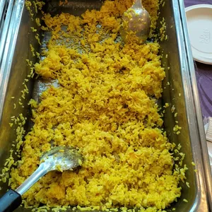 Vegetarian Saffron Lemongrass Brown Rice with ginger ( 50%)