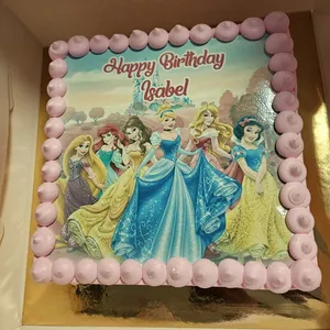 Princess Birthday (Size: 9 inch) (Flavours: Cookies and cream) (Big candles: 3) (Small candles: 3) (Message on Complimentary Gift Card: Yes (do write the message in the ordering form, under comments box)) (Message on Cake (Short & Sweet): Yes (do write the message in the ordering form, under comments box))