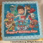 Paw Team Birthday (Size: 9 inch) (Flavours: Cookies and cream) (Big candles: None) (Small candles: 4) (Message on Complimentary Gift Card: No) (Message on Cake (Short & Sweet): Yes (do write the message in the ordering form, under comments box))