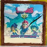 Brawl Party (Size: 9 inch) (Flavours: Mixed fruit) (Big candles: 1) (Small candles: None) (Message on Complimentary Gift Card: Yes (do write the message in the ordering form, under comments box)) (Message on Cake (Short & Sweet): Yes (do write the message in the ordering form, under comments box))
