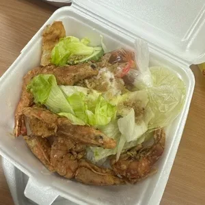 Nasi Udang Penyet