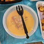 Mango cup pudding with fruit fruit cocktail