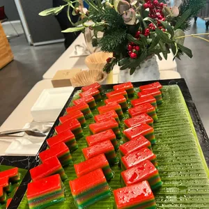 9 Layer Rainbow Kueh <br> traditionally made at our top secret nyonya kitchen<br> vegan
