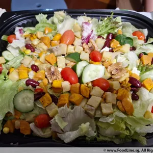Festive Salad with Sweet Potato, Feta, California Walnut with Lemon Vignette