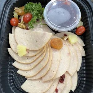 Maple Glazed Turkey Ham Platter with Orange Cranberry Compote