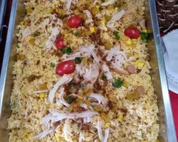 Tomato Fried Rice with Chicken Ham & Chicken Sausage | Customer Photo | Liang Food Caterer