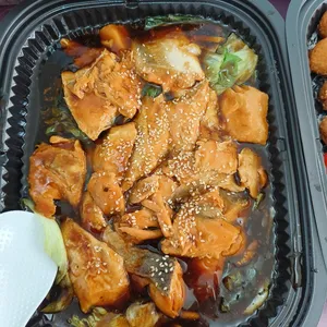 Baked Salmon w Teriyaki Sauce