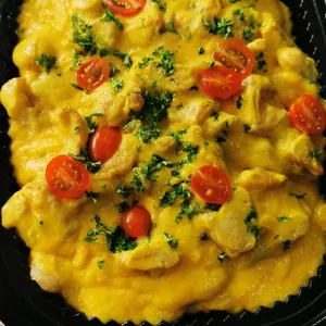Fish Fillet with Pumpkin Cream Sauce