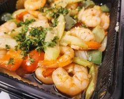 Garlic Butter Prawn with Celery & Capsicum | Customer Photo | The Orange Lantern Gourmet Kitchen