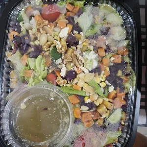 Festive Salad with Sweet Potato, Feta, California Walnut with Lemon Vignette