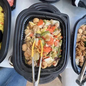 Braised Egg Beancurd and Vegetables in Silky Egg Gravy