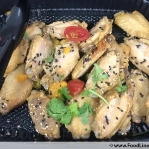 Oven Baked Mandarin Orange Glazed Chicken Wing with Sesame Seeds 香烤芝麻橙釉小鸡翅