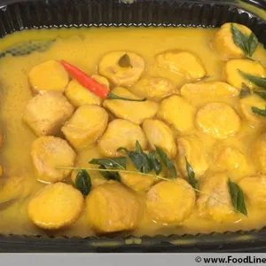 Gold Coin Egg Tofu with Golden Pumpkin Sauce 金币蛋豆腐配特质南瓜酱