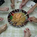 Abundant Smoked Salmon Treasure Yu Sheng 挪威烟熏鲑鱼大丰收捞起鱼生