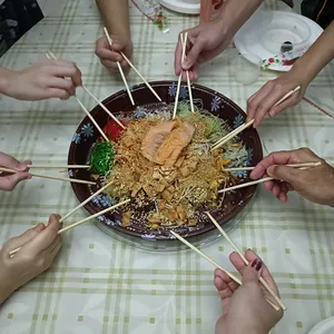 Abundant Smoked Salmon Treasure Yu Sheng 挪威烟熏鲑鱼大丰收捞起鱼生