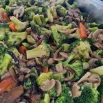 Stir Fried Broccoli With Mixed Mushroom and Fai Cai
