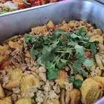 Oyster Sauce With Minced Chicken Golden Tofu