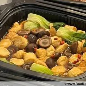 Egg Beancurd with Mushroom and Seow Bai Chye