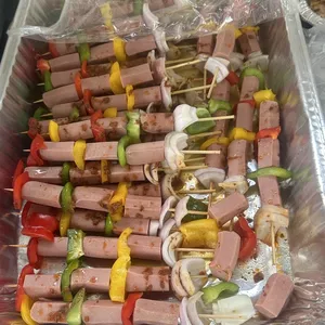 Chicken Franks on Skewer