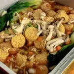 Egg Beancurd with Shimeiji Mushroom and Seow Bai Chye