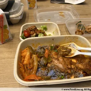 Nasi Kerabu Ayam Masak Merah