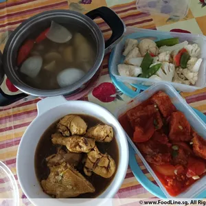 Tingkat - 3 Dishes + 1 soup/ 4 Dishes  (20 days)(Lunch)