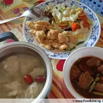 Tingkat - 3 Dishes + 1 soup/ 4 Dishes  (20 days)(Lunch)
