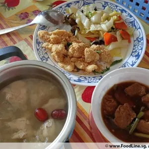Tingkat - 3 Dishes + 1 soup/ 4 Dishes  (20 days)(Lunch)