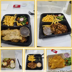 Grilled Fish Fillet & Chargrilled Chicken Chop