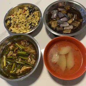 Trial Tingkat - 3 Dishes + 1 soup/ 4 Dishes (5 days)(Dinner)