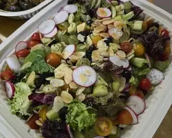 BOUNTIFUL HARVEST BLISS (Duo of Tomatoes, Grapes and Cucumber Salad, drizzled with Balsamic Dressing) | Customer Photo | Amici Events And Catering