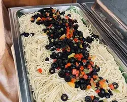 Aglio Olio Spaghetti w Bell Peppers (V) | Customer Photo | The Caterers